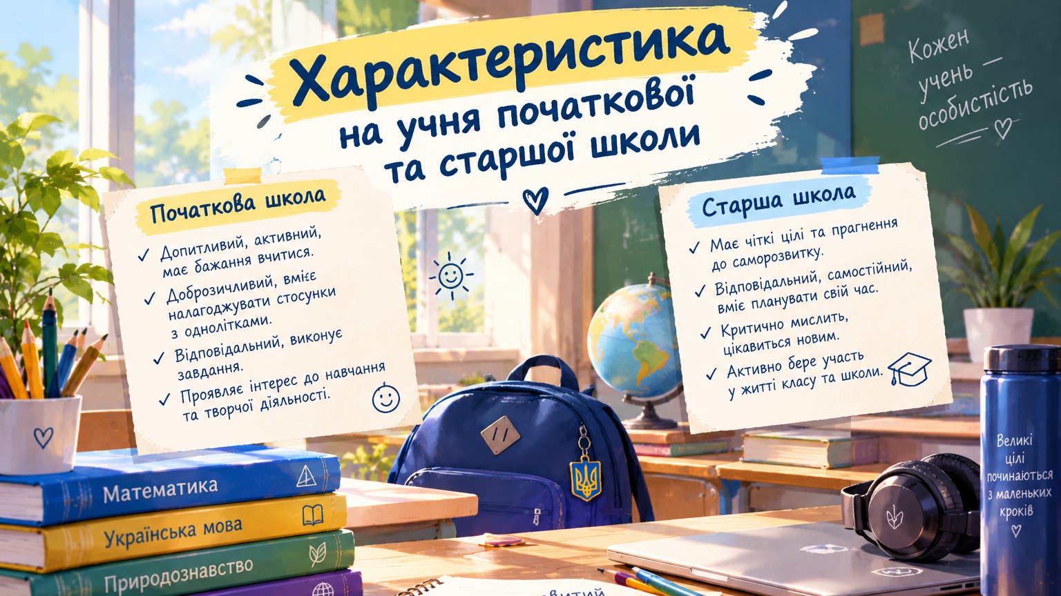 Характеристика на учня: зразки для початкової школи, 11 класу та учнів з ООП