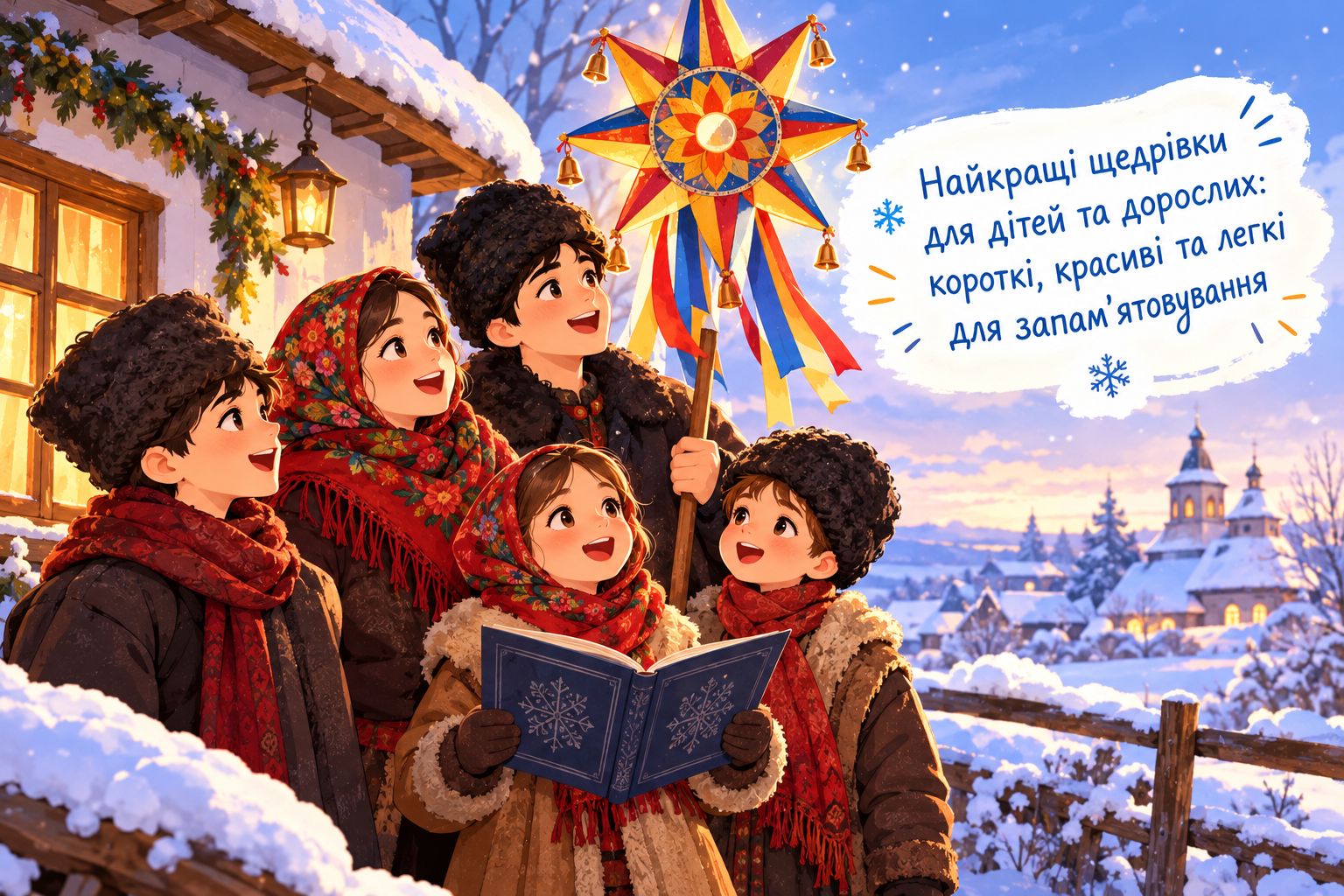 Найкращі щедрівки для дітей та дорослих : короткі, красиві та легкі для запам'ятовування