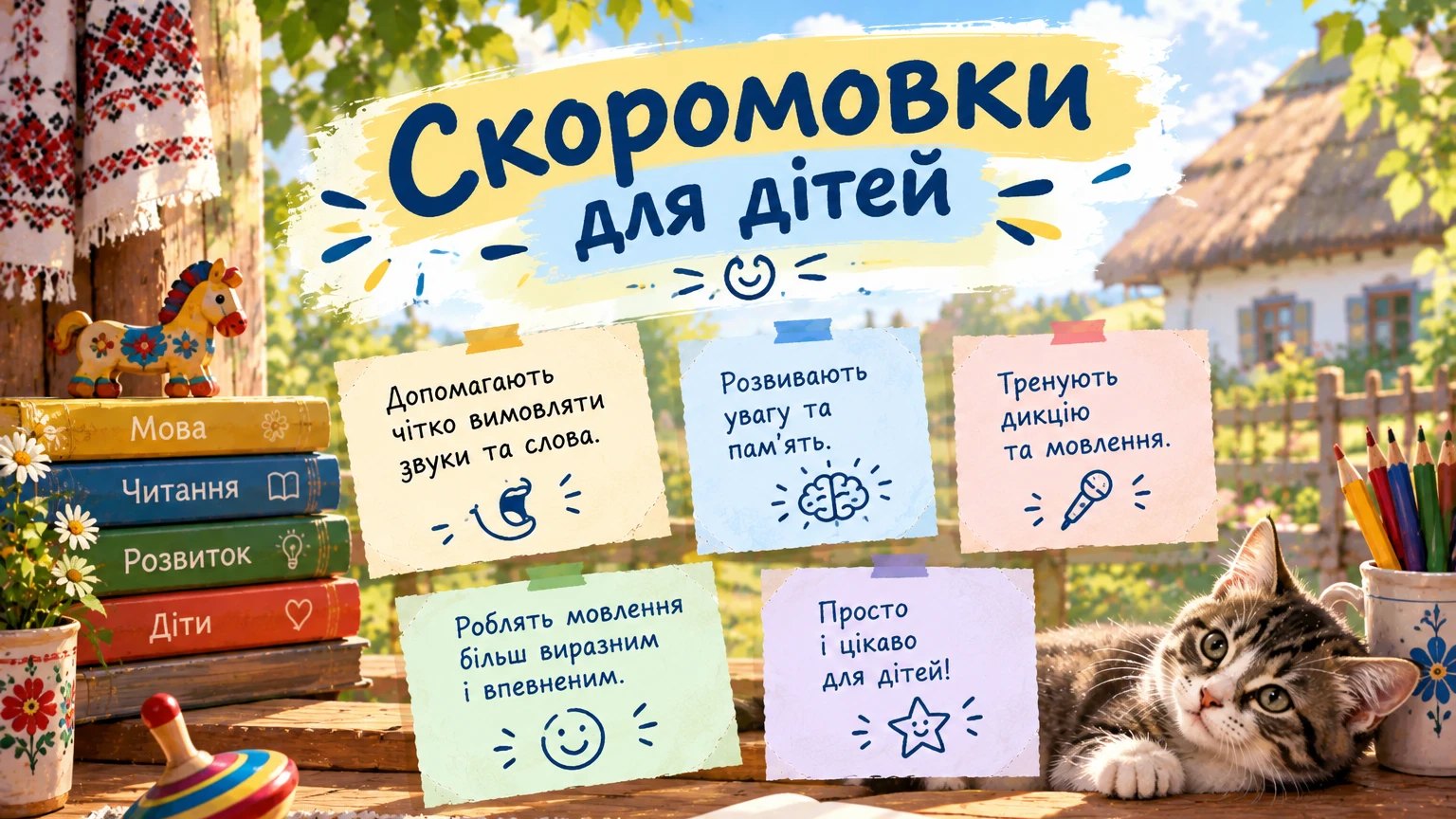 Скоромовки для дітей: народні скоромовки за звуками та як їх розучувати