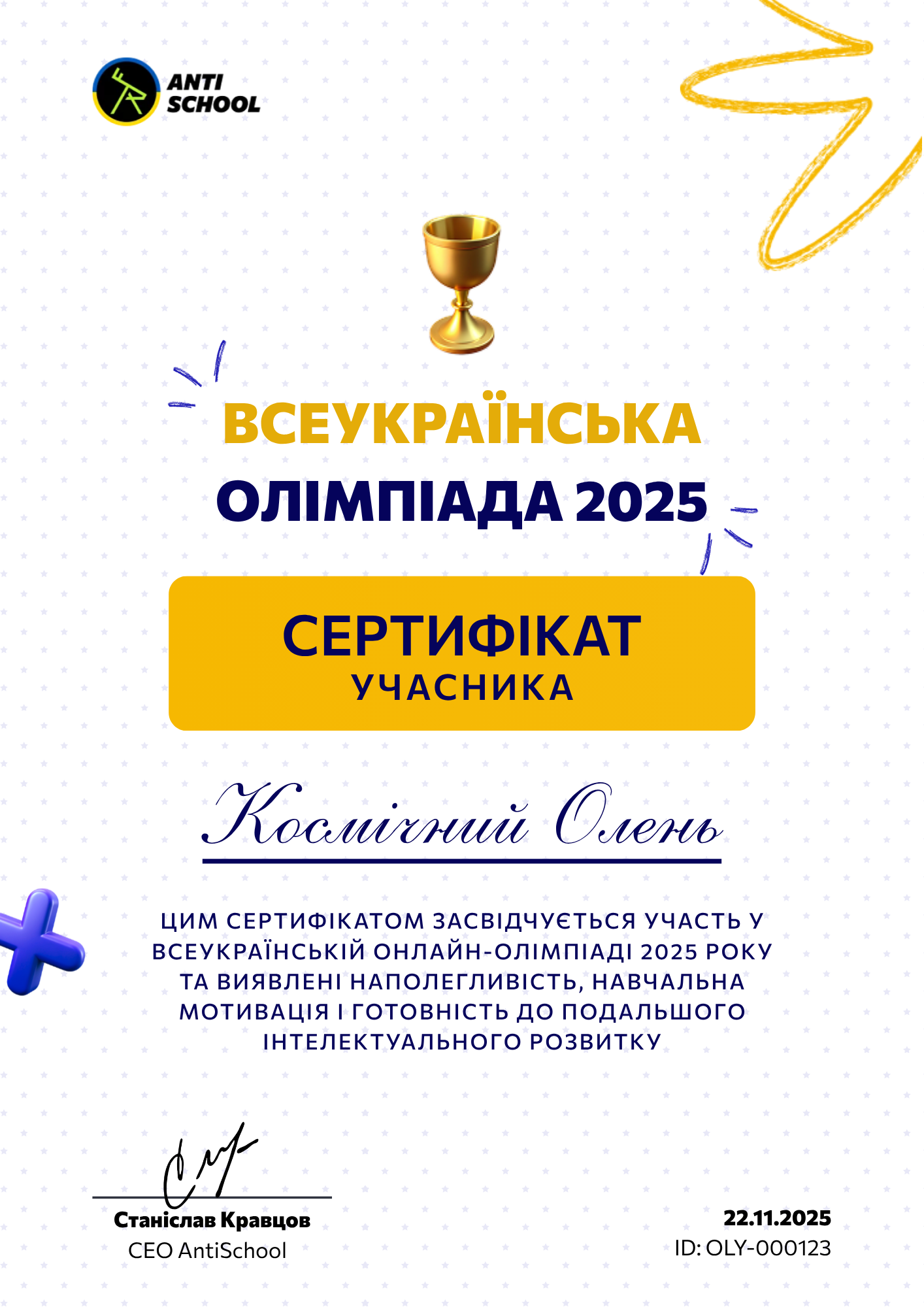 Приклад сертифіката учасника (PNG, A4)